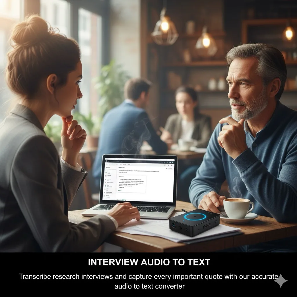 Interview audio to text conversion